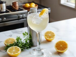 champagne gin citrus cocktail