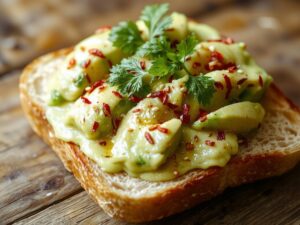 creamy avocado breakfast dish