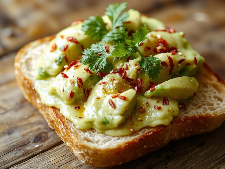 creamy avocado breakfast dish