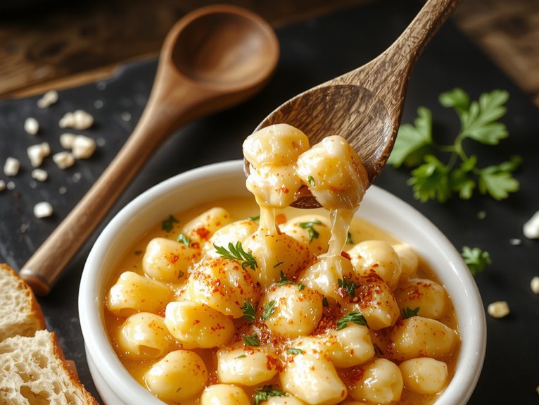 creamy cheese pasta dish