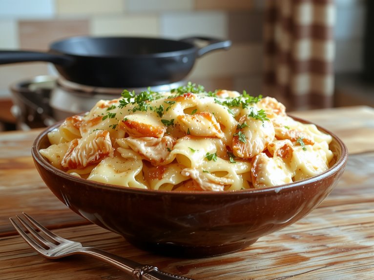 creamy chicken spaghetti dish