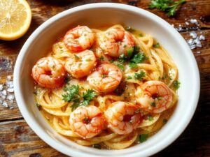 creamy garlic shrimp dish