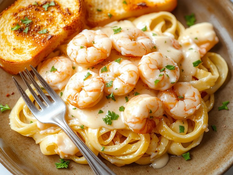 creamy shrimp alfredo pasta