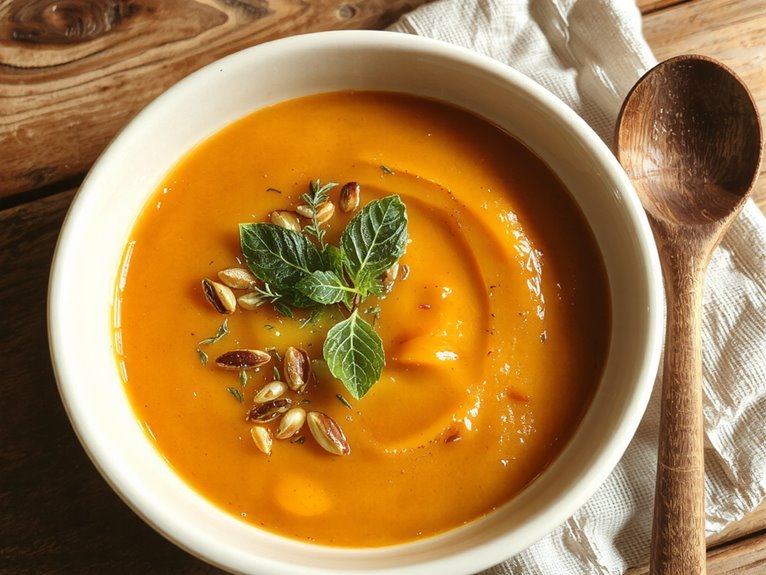 creamy spiced squash soup