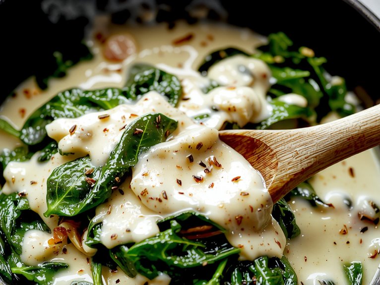 creamy spinach side dish