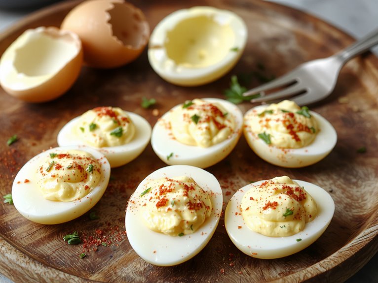 creamy tangy spiced eggs