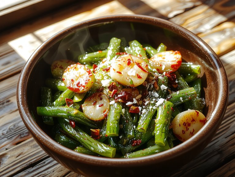 crisp garlic green beans