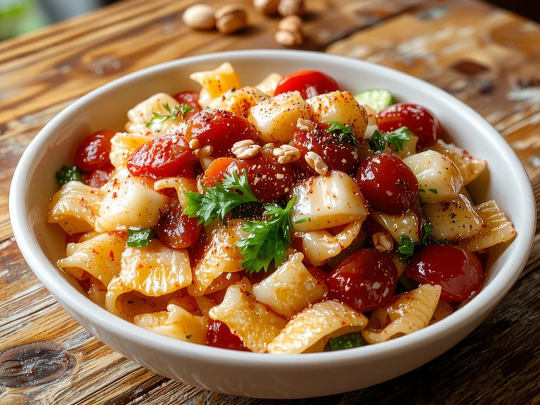 crisp tangy pasta salad