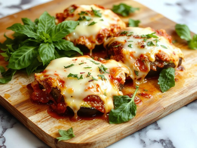 crispy cheesy eggplant layers