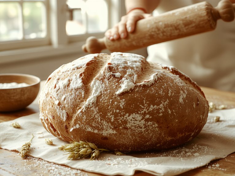 crusty chewy sourdough bread