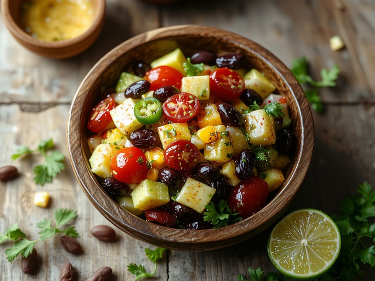 dish cold bean salad