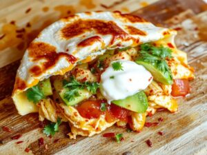 flavorful cheesy chicken wrap