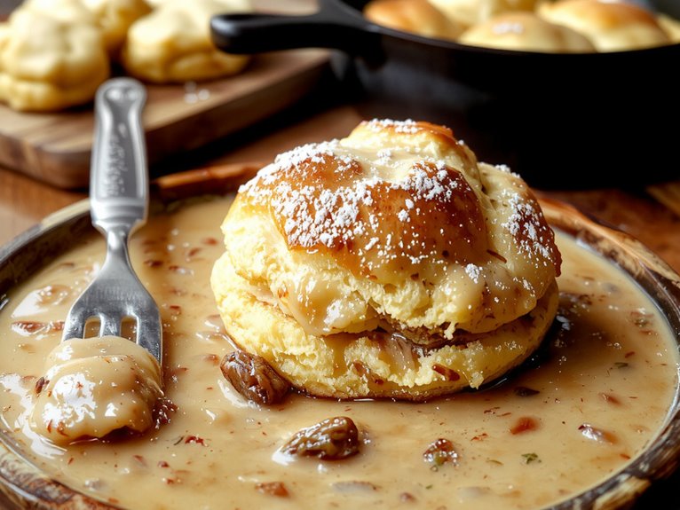 fluffy biscuits creamy gravy