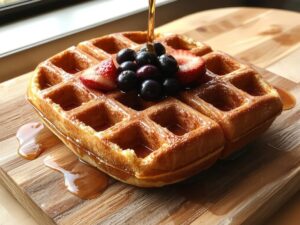 fluffy crispy breakfast waffles