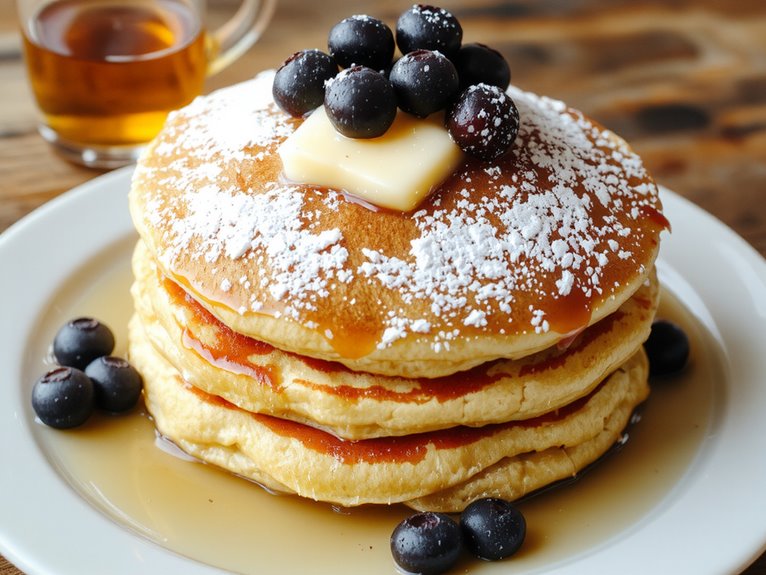 fluffy golden breakfast pancakes