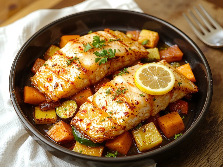 fresh fish seafood dish