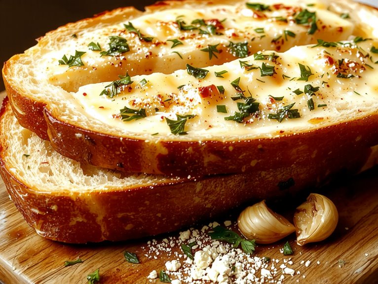 fresh garlic butter slice