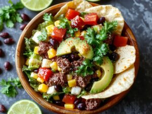 fresh homemade taco salad