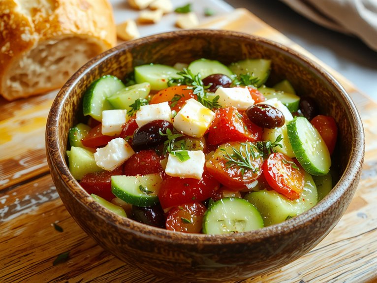 fresh mediterranean vegetable salad