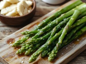 fresh seasonal asparagus preparation