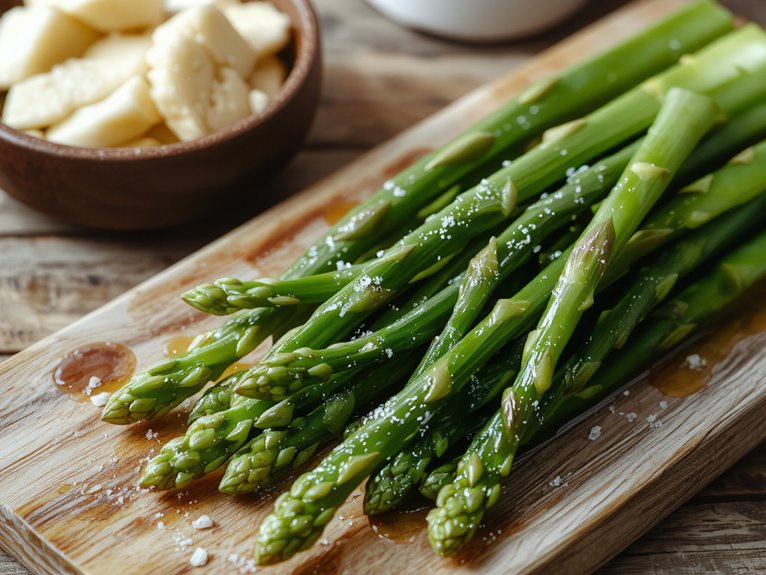 fresh seasonal asparagus preparation