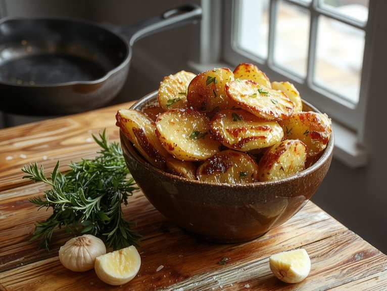 golden crispy smashed potatoes