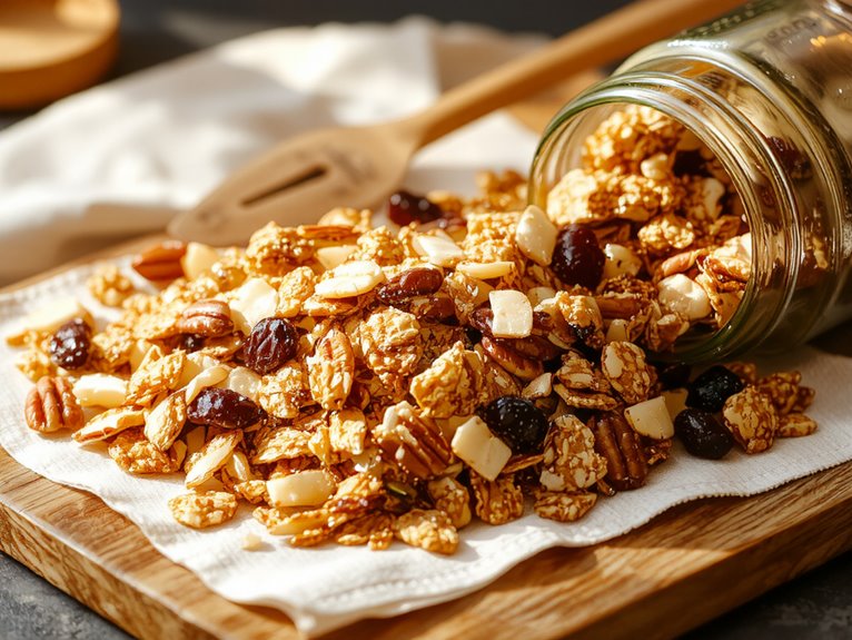 healthy homemade granola breakfast