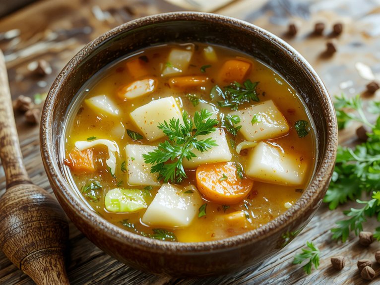 hearty homemade cabbage soup