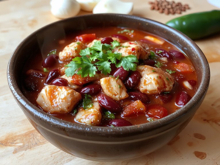 hearty homemade chicken chili