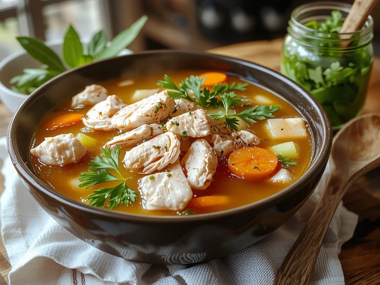 hearty homemade chicken soup