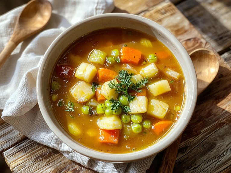 hearty homemade vegetable soup