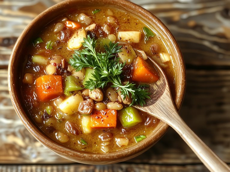 hearty nutritious lentil soup
