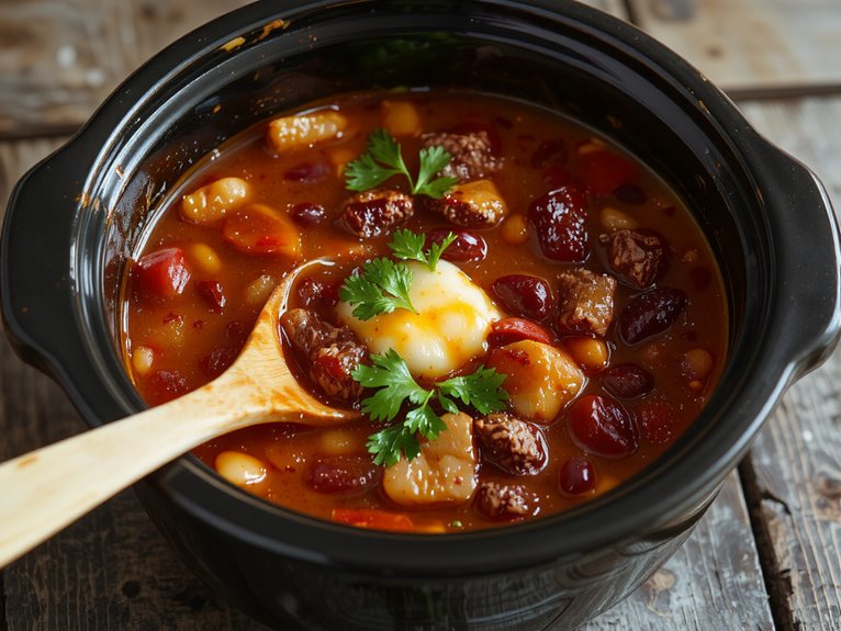 hearty slow cooked chili recipe