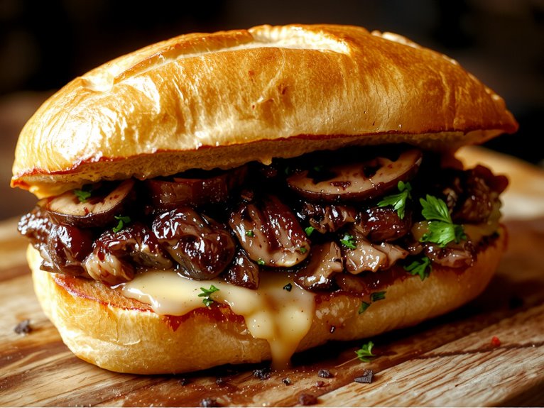 juicy beef cheese sandwich