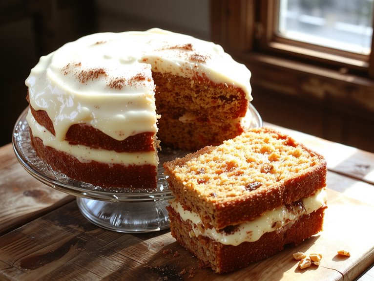 moist spiced carrot cake