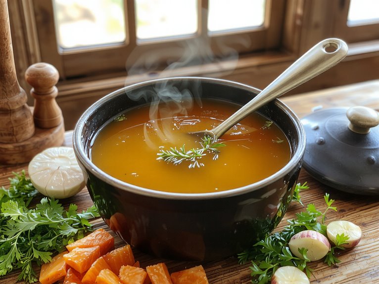 nutrient rich simmered broth