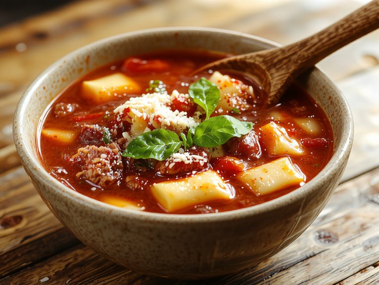 quick hearty lasagna soup