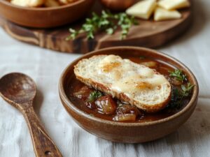 rich caramelized onion broth