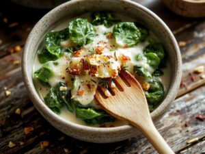 rich creamy spinach dish