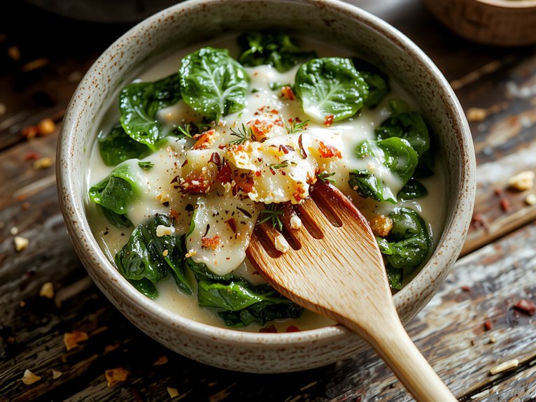 rich creamy spinach dish