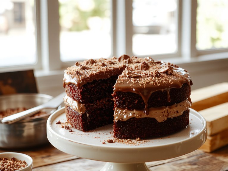 rich homemade chocolate cake