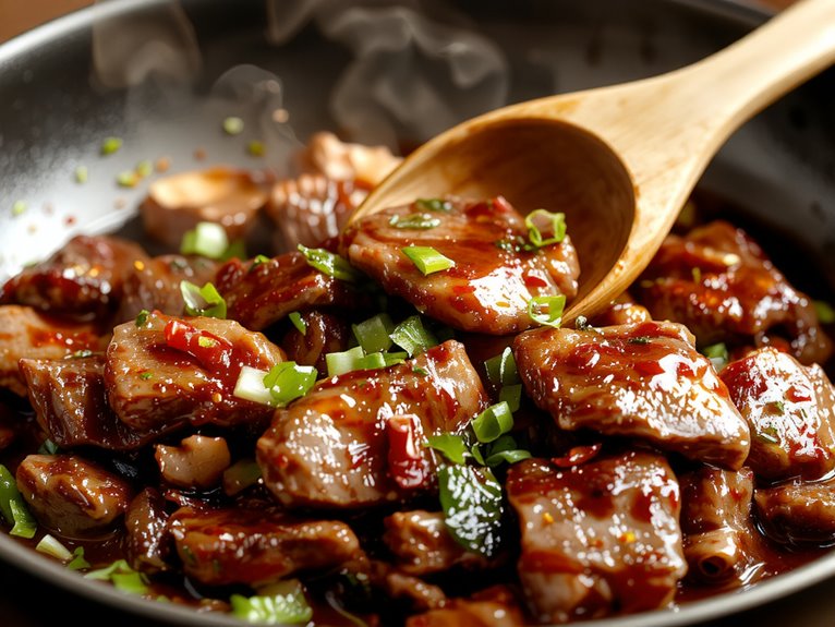 savory beef stir fry dish