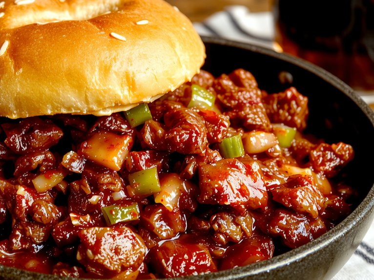savory ground beef sandwich