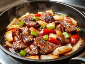 savory pepper steak dish