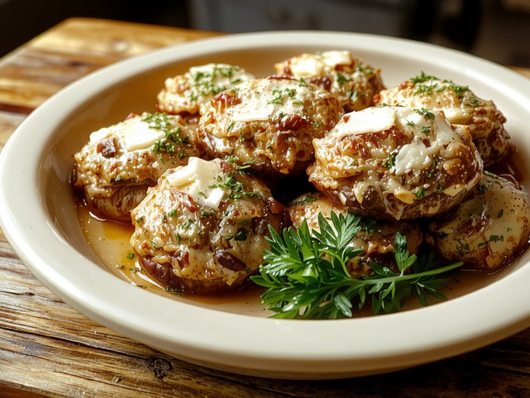 savory stuffed mushroom appetizer