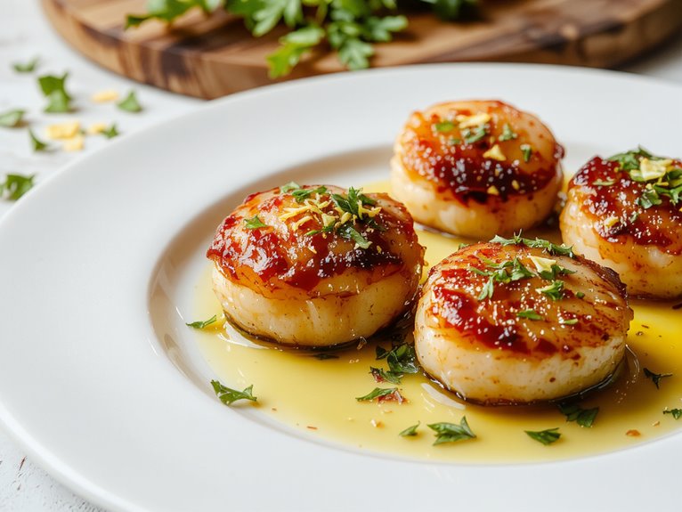 seared tender juicy scallops