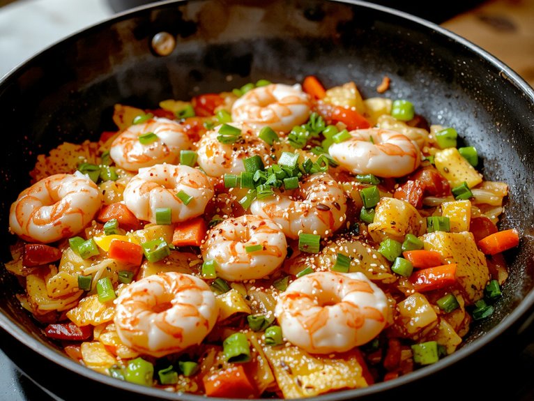 shrimp rice vegetable medley
