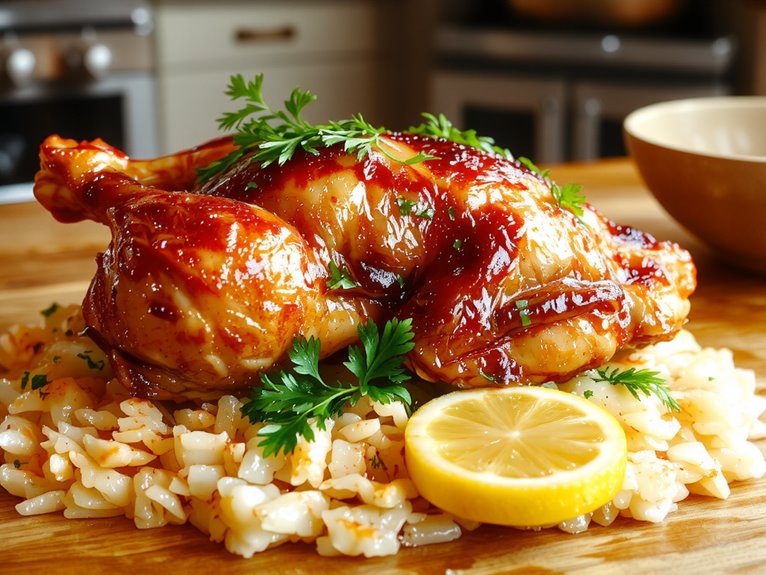 simple chicken rice dinner