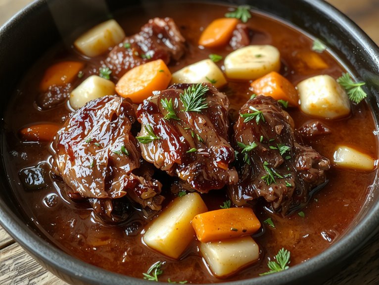 slow cooked flavorful oxtails