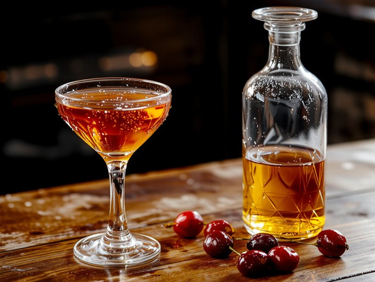 sophisticated whiskey cocktail creation